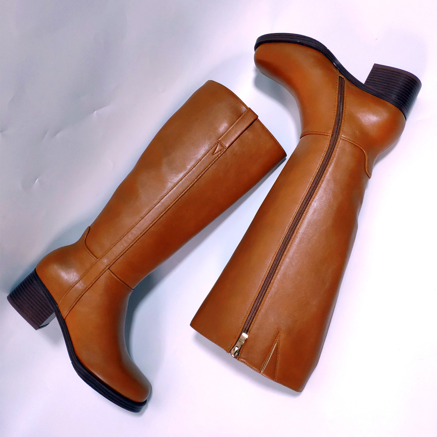 实拍断码外贸品牌女靴欧美西部靴粗跟长靴春秋款长筒骑士靴侧拉链,女鞋,骑士靴,淘宝优惠券,粉丝福利购,淘宝优惠卷