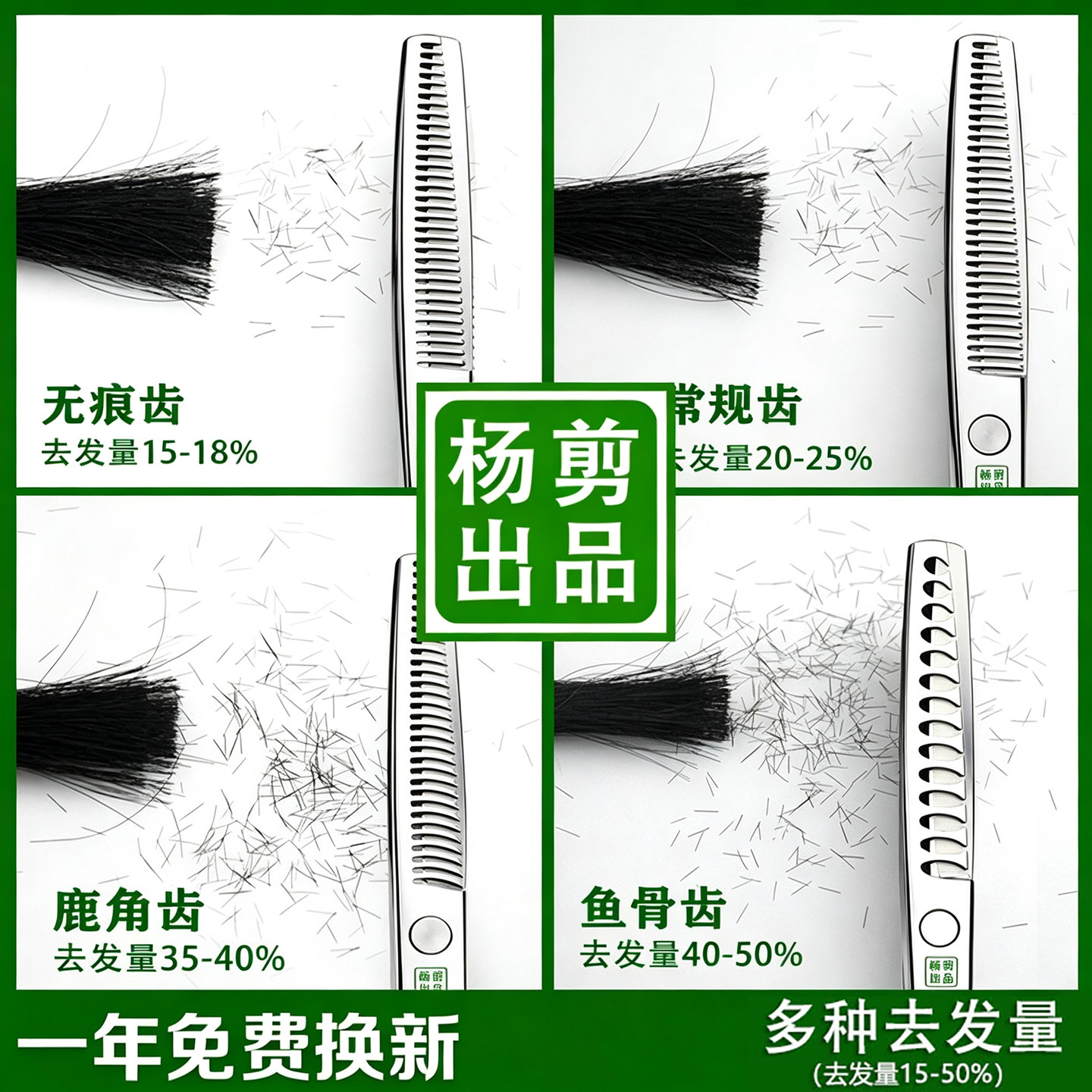 杨剪理发美发剪刀无痕牙剪去发量大鱼骨平剪头发型师专业用店套装