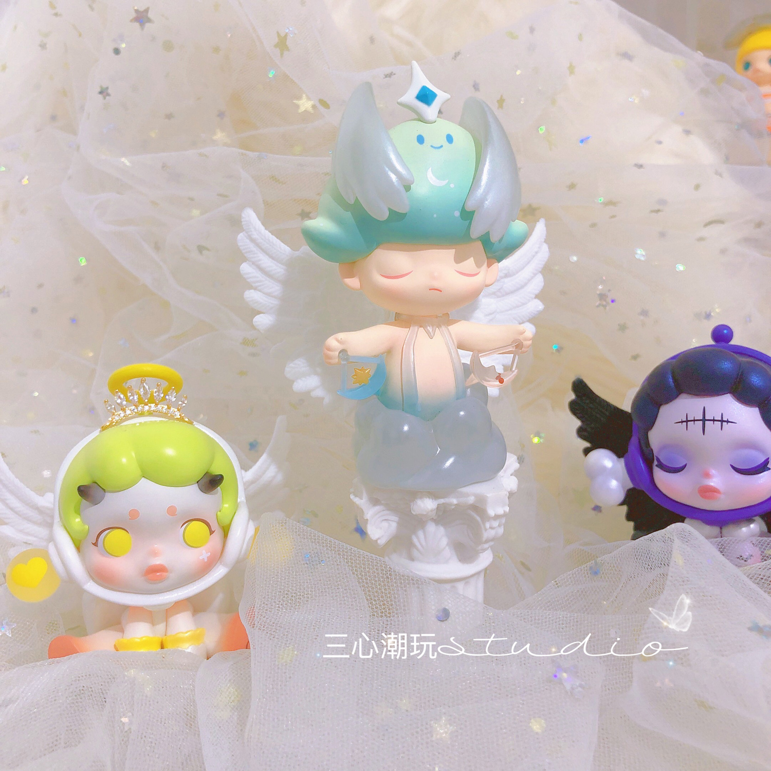 泡泡玛特翅膀盲盒手办dimoo配件