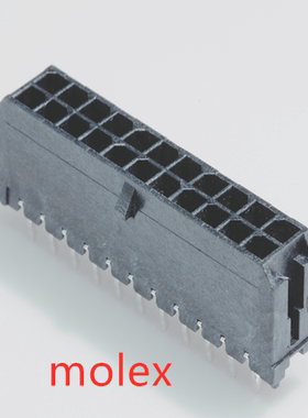 Molex正品430452212直针座双排24位PCB针座焊接端接5A铜镀锡公端
