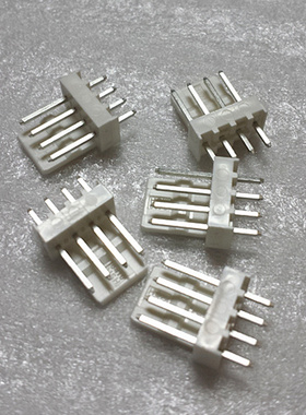 Molex正品22272041PCB针座2.54间距4针1排焊接端接黄铜镀锡尼龙白