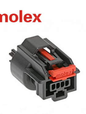 Molex正品349674001 34967-4001间距1.8mm4P黑色汽车连接器塑壳