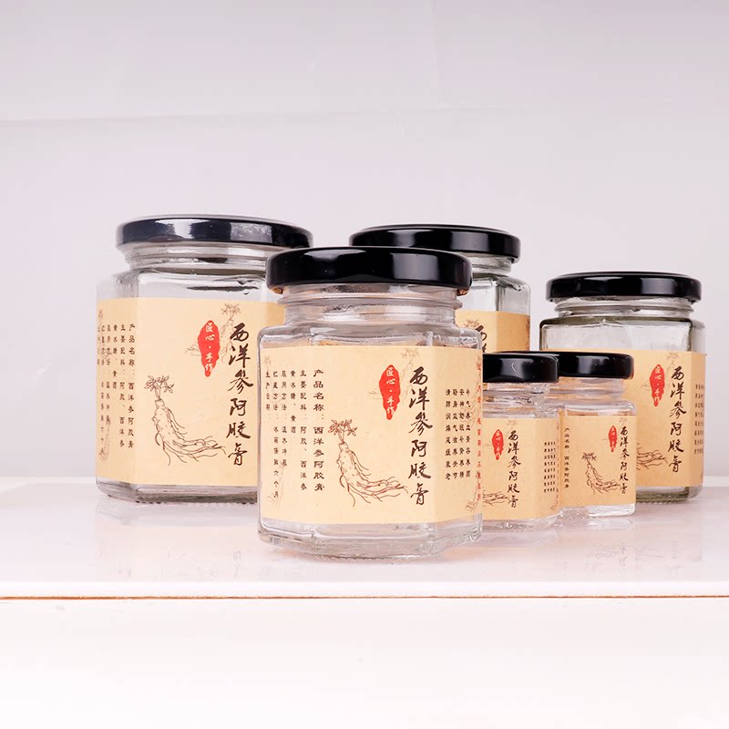 家用手工制作优质玻璃瓶阿胶膏