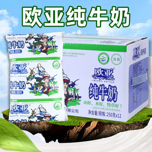 欧亚高原罐罐茶奶清真袋装 12袋发托运全脂日期新鲜 纯牛奶250g