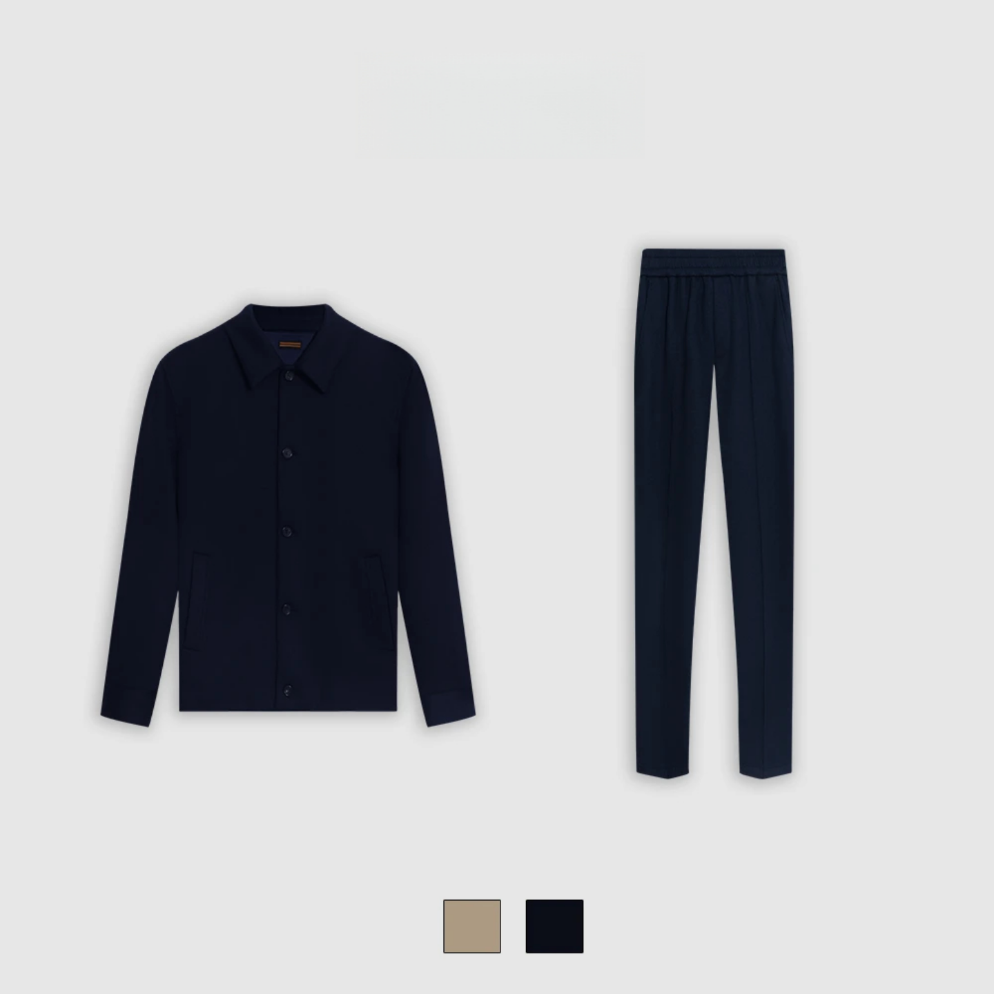 【极简老钱风】冬季轻奢商务休闲套装男士翻领夹克舒适长裤两件套