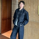 牛仔套装 休闲潮流男裤 男美式 外套时尚 两件套小众百搭 简约长袖 秋季