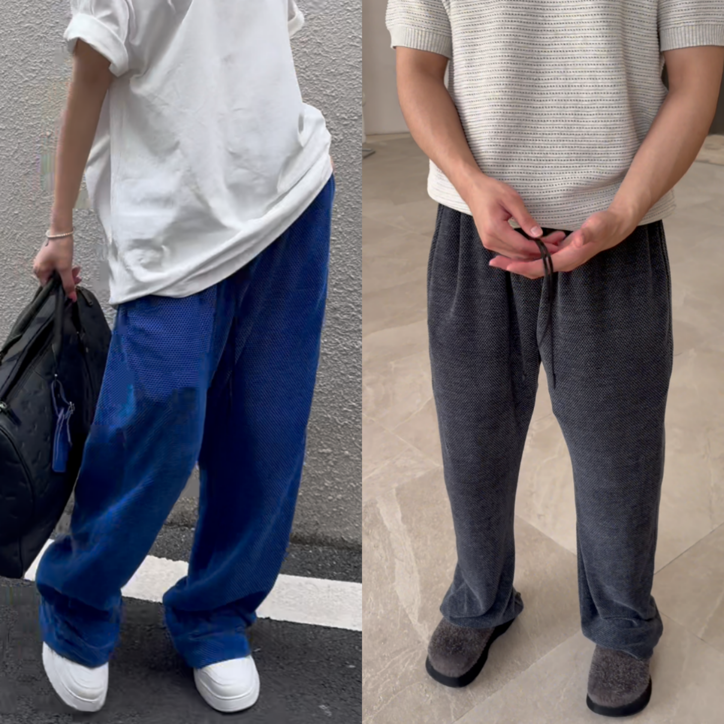 美式复古松弛舒适直筒休闲裤男松紧腰抽绳百搭长裤质感休闲裤春季