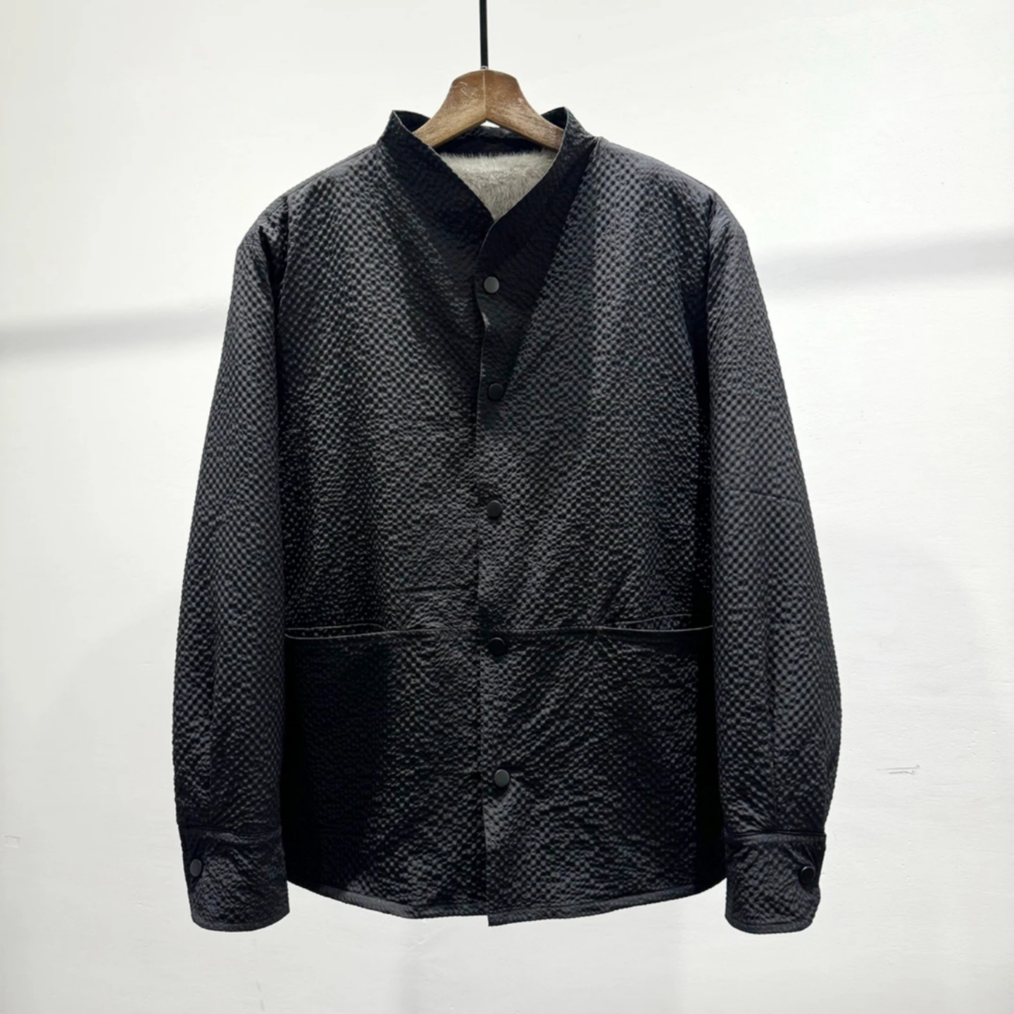 老钱风座山雕夹克男立领加绒保暖外套韩版休闲潮流时尚高级感男装