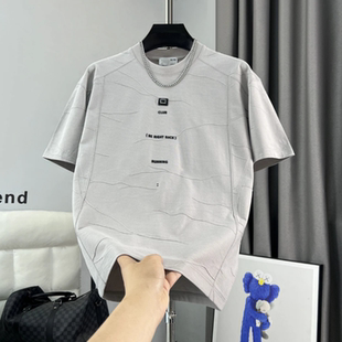 男士青春流行休闲套头短袖T恤2026春季新款字母圆领上衣citywalk