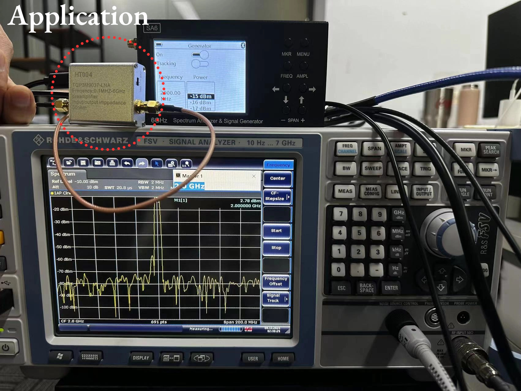 HT004 0.01-6G射频低噪声放大器 30dB高增益 LNA UHF VHF GPS