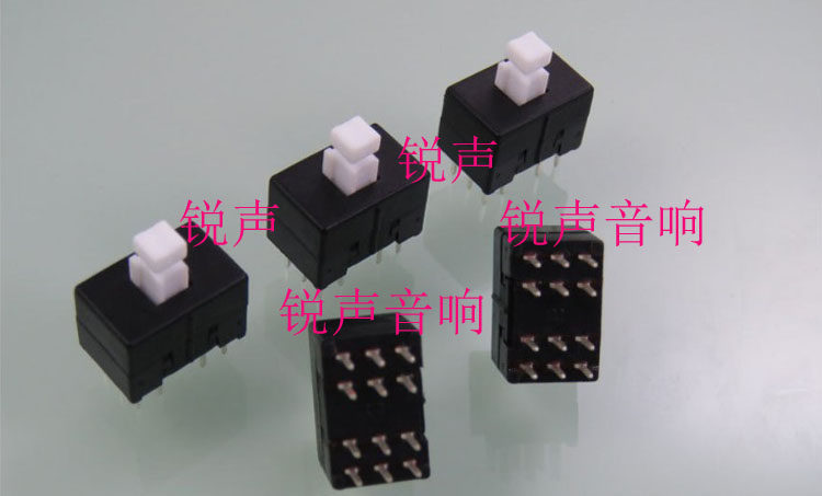 进口调音台自锁开关 8.5mm*13 mm按键开关双排12脚按钮