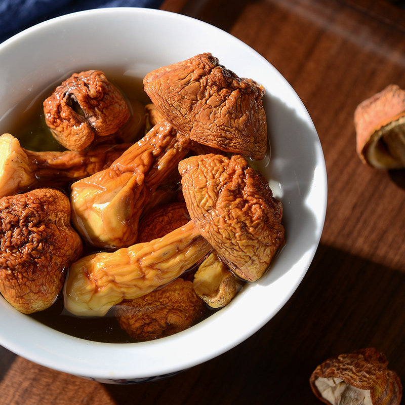 神农架野生姬松茸干货煲汤味道鲜