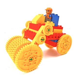 防吞大颗粒积木配件9656齿轮散件压路机科技引流体验益智拼搭玩具