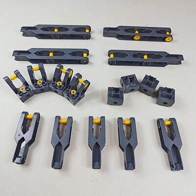 大颗粒积木45002百变工程4孔反插2孔斜链接机械长短臂连接器配件