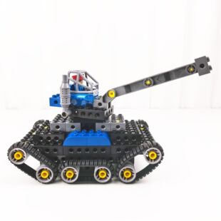 大颗粒积木45002百变机械工程坦克车大炮散件教具配件男拼装玩具