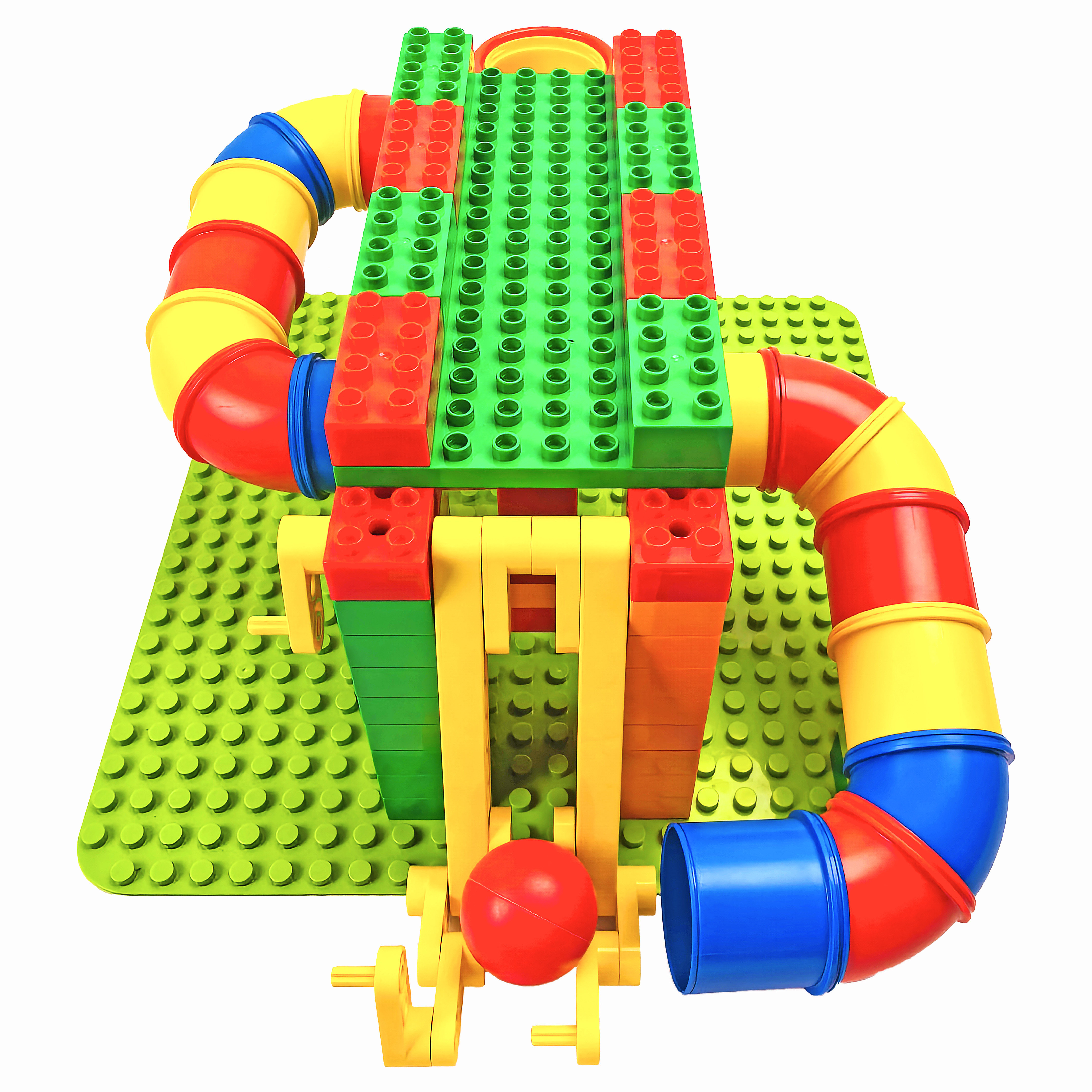 防吞食大颗粒9076管道游戏积木配件3益智拼搭玩具亲子动手动脑