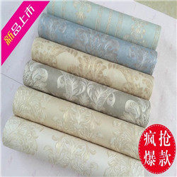 库存非自粘加厚无纺布新古典奢华欧式客厅卧室立体浮雕背景墙壁纸