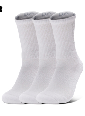 安德玛官方UA秋冬3-Maker男女情侣训练运动袜-3双装1373084