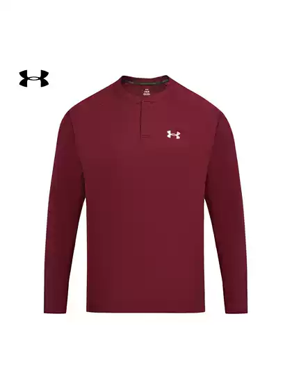 Under Armor Official Ua Autumn and Winter Ef Men's Henry Collar Sports Casual Long-Sleeved T-Shirt 6010174