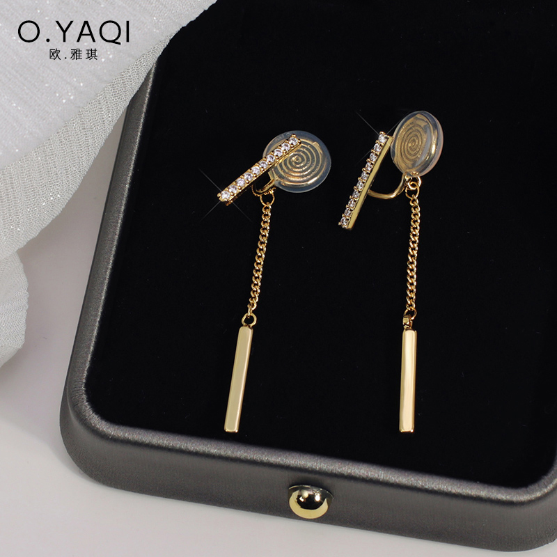 一字流苏耳钉一体式蚊香盘耳夹