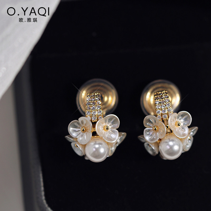 气质时尚温柔花朵蚊香盘耳夹甜美仙气女耳饰婚礼珍珠无洞入高级感,饰品/流行首饰/时尚饰品新,耳夹,淘宝优惠券,粉丝福利购,淘宝优惠卷