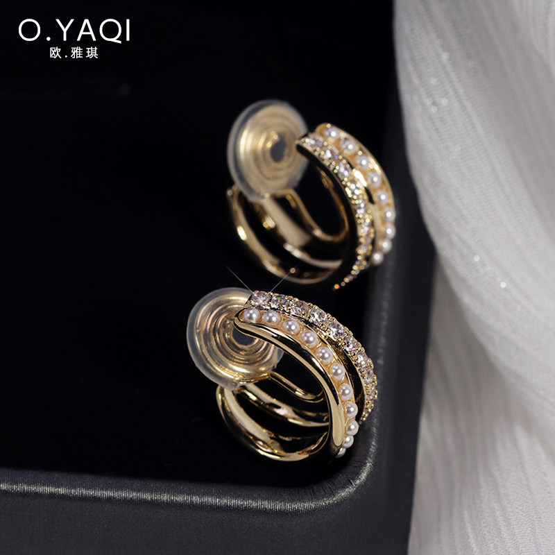 闪锆珍珠双排半圈蚊香盘耳夹无耳洞甜美气质耳钉时尚女耳饰品,饰品/流行首饰/时尚饰品新,耳夹,淘宝优惠券,粉丝福利购,淘宝优惠卷