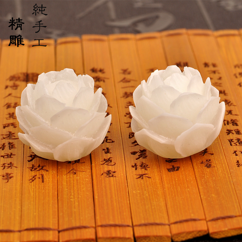 天然菩提根精雕莲花 吊坠 星月菩提白玉菩提配件