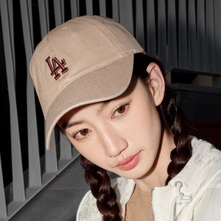 韩国MLB帽子新款潮水洗牛仔做旧小标logo刺绣棒球帽软顶鸭舌帽女
