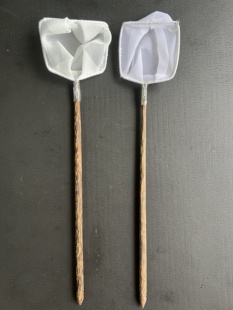 泰国进口手工鱼捞不伤鱼鱼网小型观赏鱼手抄鱼捞网兜渔捞木制鱼捞