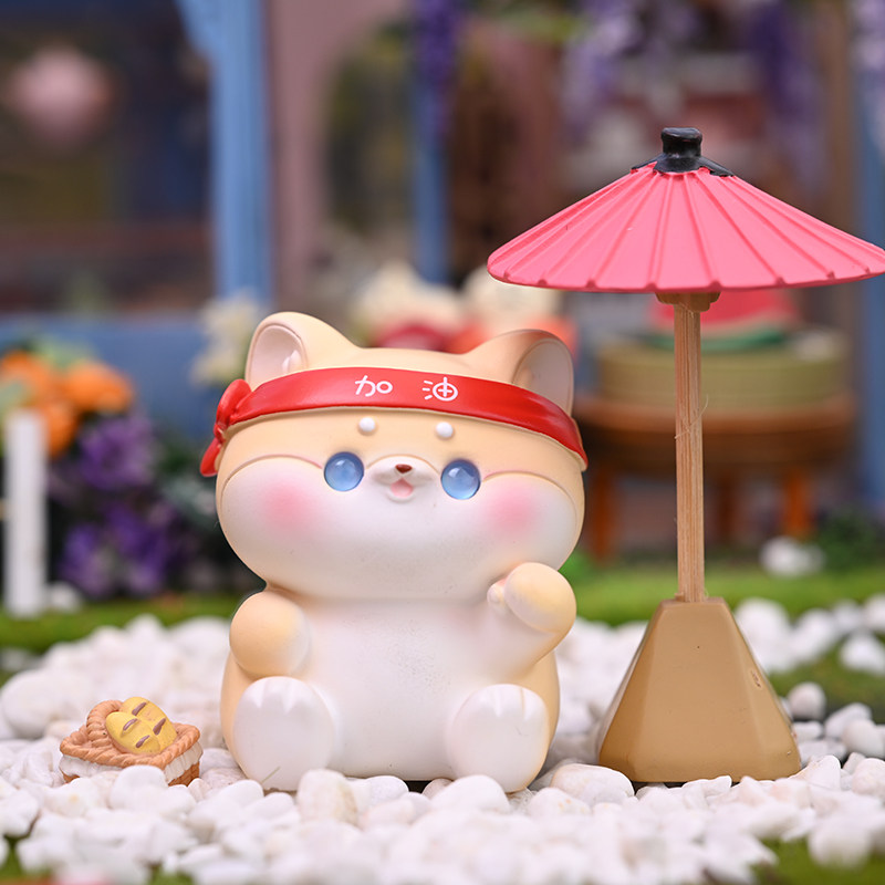 加油柴犬学习励志摆件书桌装饰品桌面治愈系车载可爱狗狗生日礼物