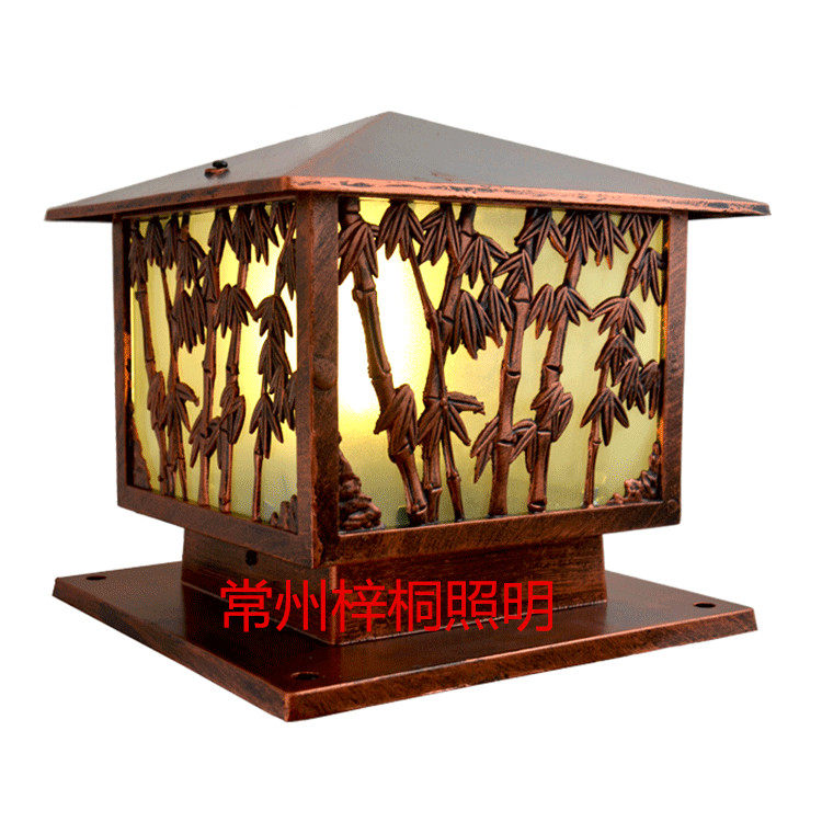 欧式竹节围墙灯柱头灯庭院灯竹节墙头灯草坪灯