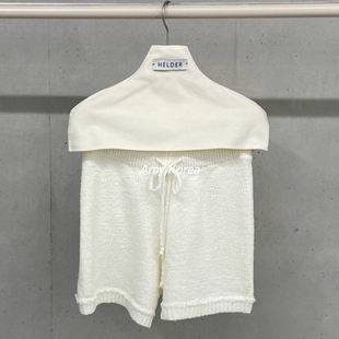 helder Amy韩代 25fw 东大门 纯色毛边 针织短裤 百搭显瘦