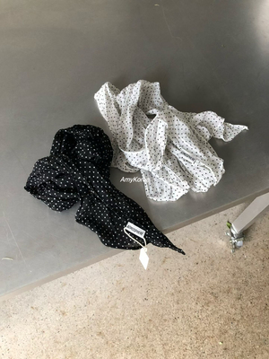 atmosphere Amy韩代 26春夏 东大门 波点薄纱 皱褶围巾 洋气百搭