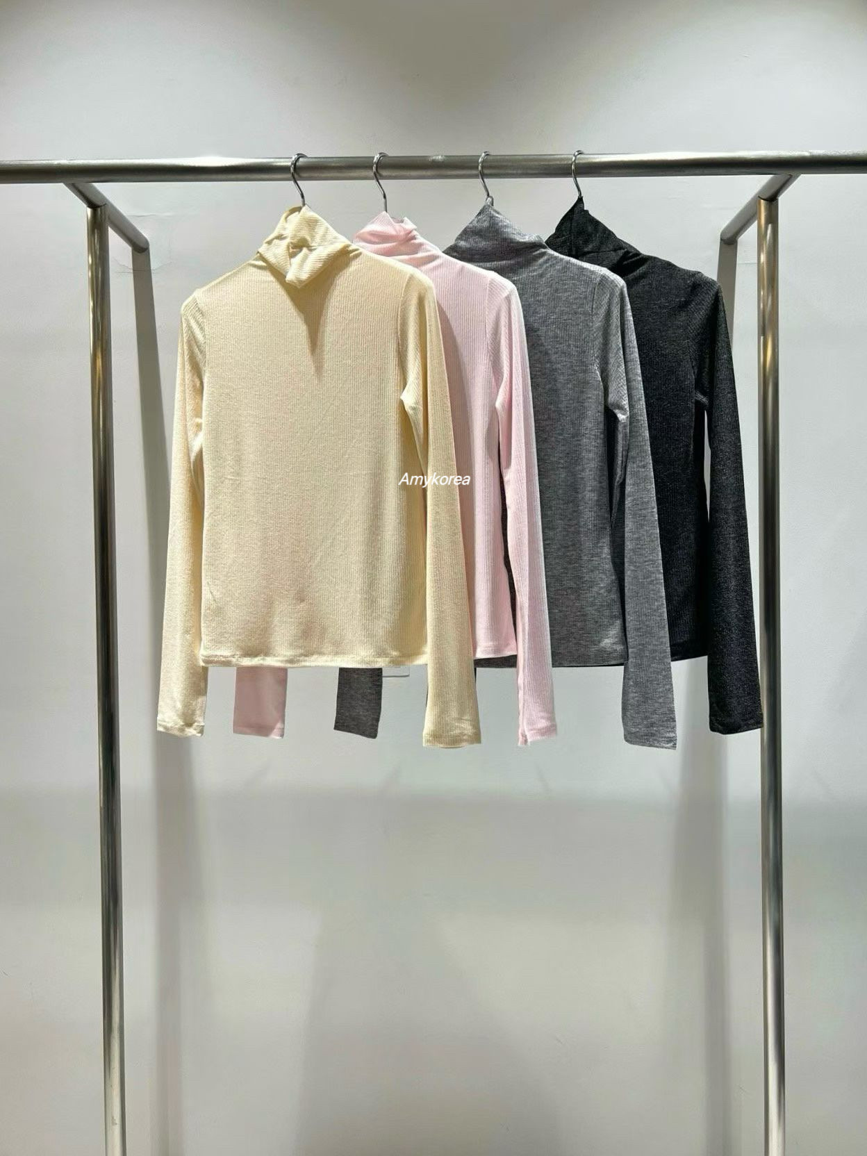 cestlavie Amy韩代 26fw 东大门 纯色高领 长袖t恤 打底衫 百搭