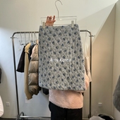 THAN 压格夹棉 Amy韩代 东大门 MORE 小碎花 25fw 时尚 半身短裙