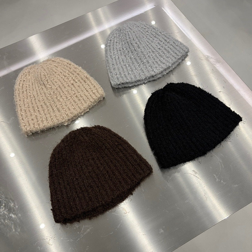J shop Amy韩代 26fw 东大门 颗粒感 针织毛线帽子 冷帽 复古时尚