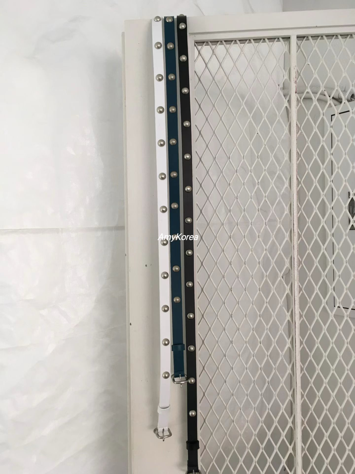 tempting Amy韩代 26春夏 东大门 时尚铆钉 腰带皮带 牛皮百搭