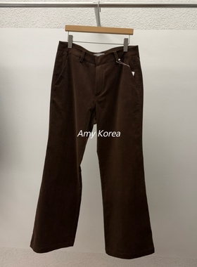 ROMANTICIZE Amy韩代 25fw 东大门 纯色灯芯绒 休闲长裤 百搭显瘦