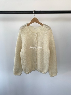UNDERSON Amy韩代 25fw 东大门 纯色 系扣针织开衫外套 百搭大方