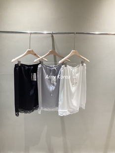 东大门 25ss Amy韩代 百搭new 纯色 蕾丝半身裙 时尚 nearleap