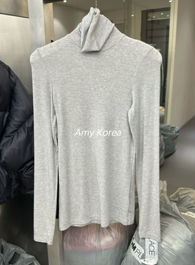 HELVETICA Amy韩代 25fw 东大门 纯色天丝羊毛 高领长袖打底T恤