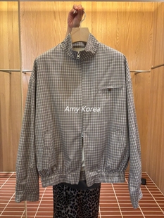 东大门 时尚 洋气 choi 薄外套夹克衫 25早秋 格子立领 Amy韩代