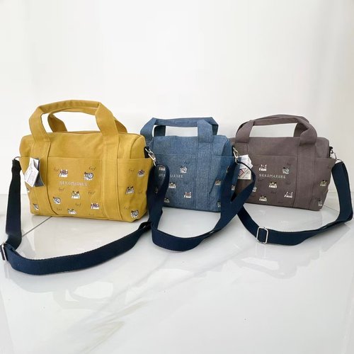 日本kusuguru猫咪刺绣波士顿包