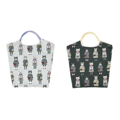 日本刺绣猫咪手提包帆布布艺