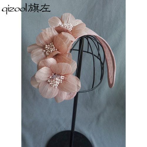 发箍真丝麻法式立体百搭