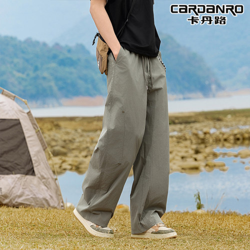 Cardanro/卡丹路男生夏季美式凉感透气休闲裤宽松薄款弯刀工装裤