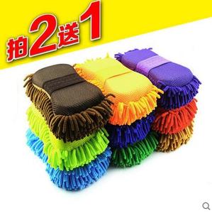 雪尼尔擦车海绵块 车用清洁珊瑚虫洗车海绵 汽车擦车手套不伤车漆