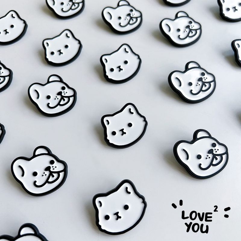 简约徽章金属帆布包情侣百搭