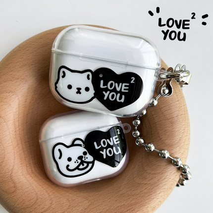 Sonia原创设计2周年耳机套适用于airpods3透明情侣款简约保护壳