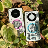 Sonia原创设计适用于华为mate60P 磁吸手机壳情侣款 猫咪法斗全包防震防摔双层IMD磨砂